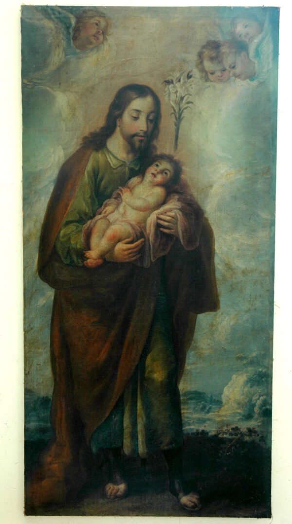 San José y Niño Jesús,colonial,arte sacro