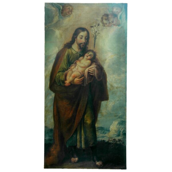 San José y Niño Jesús,colonial,arte sacro