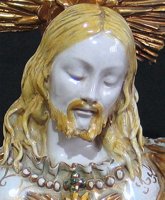 sagrado corazon de jesus,mayólica,italia