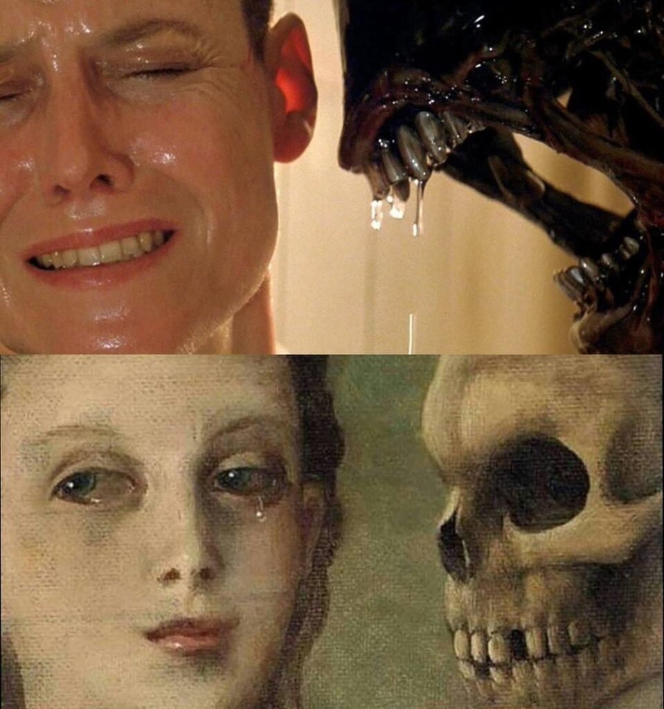 Alien 3 (David Fincher) - Girl’s Head beside a Skull (Rex Whistler)