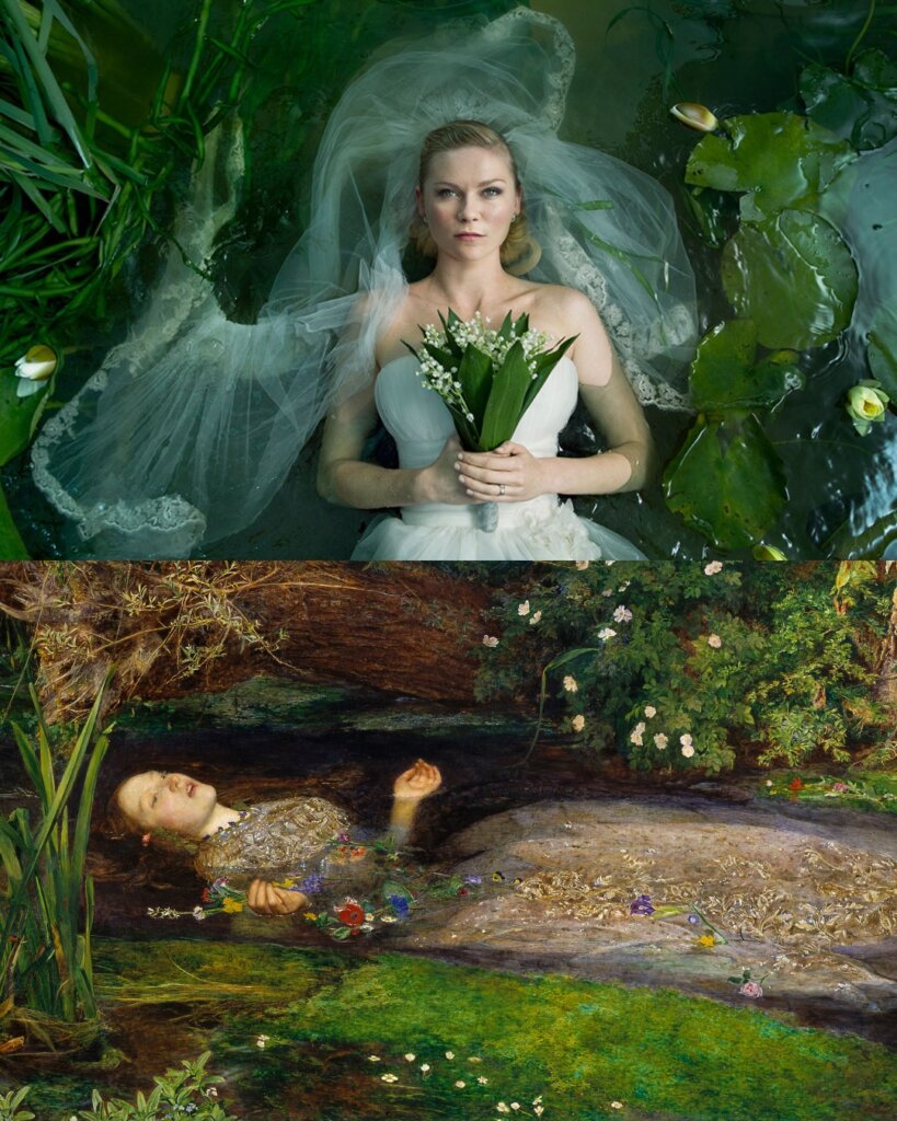 Melancholia (Lars Von Trier) - Ophelia (Sir John Everett Millais)