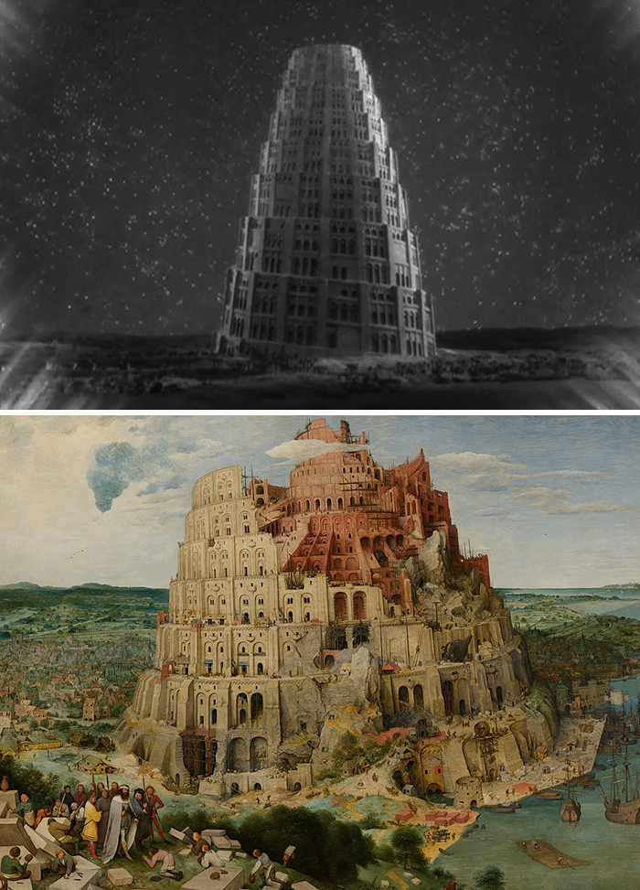 Metropolis (Fritz Lang) - The Tower of Babel (Pieter Bruegel the Elder)