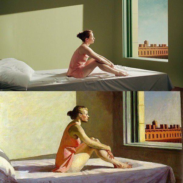 Shirley Visions of Reality (Gustav Deutsch) - Morning Sun (Edward Hopper)