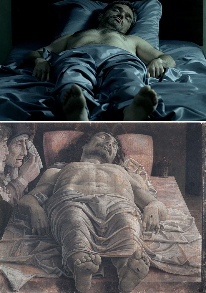 The Return (Andrey Zvyagintsev) - Lamentation of Christ (Andrea Mantegna)