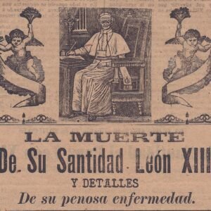 Jose Guadalupe Posada Volante Muerte del Papa Leon XIII