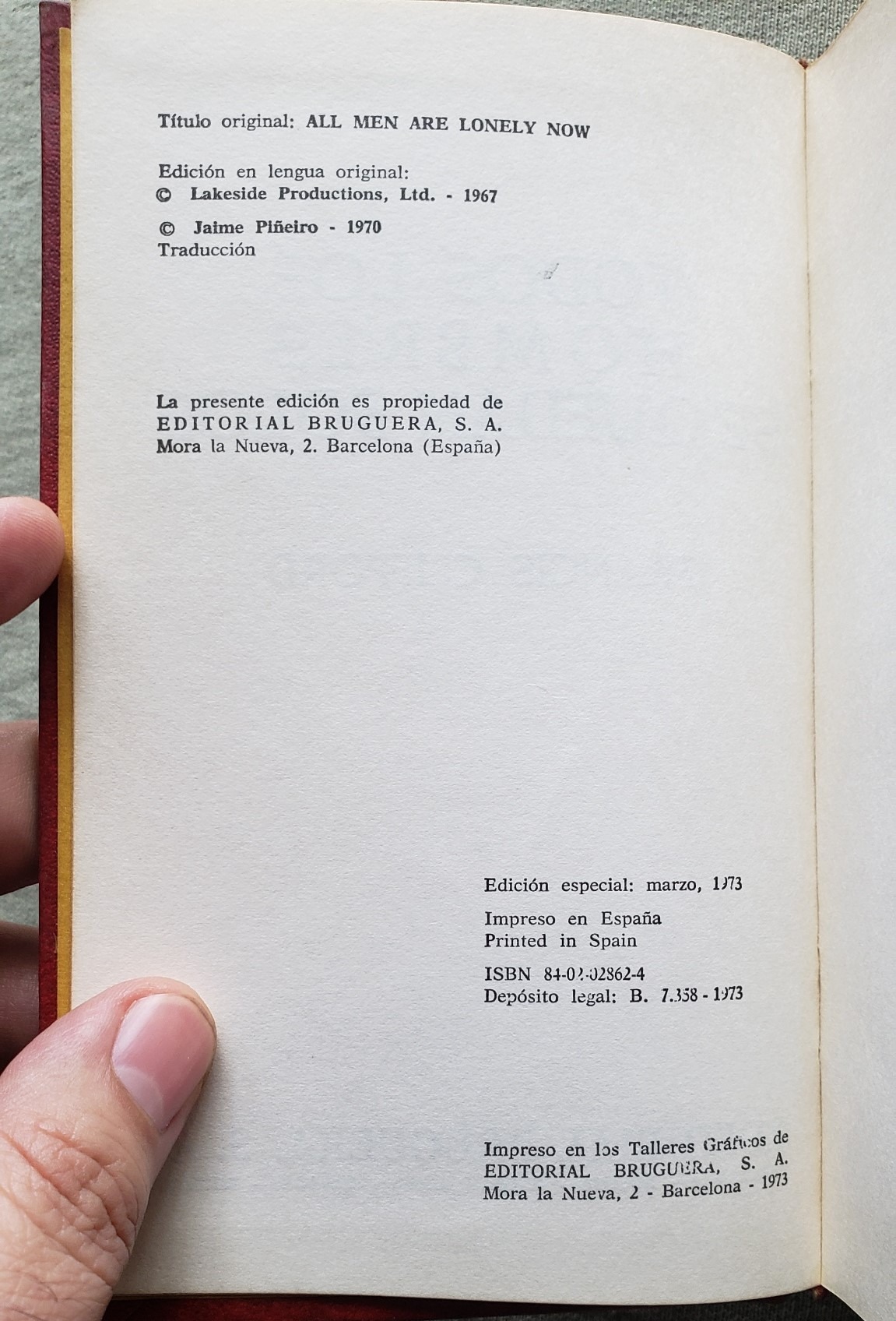 francis clifford todos los hombres se quedan solos ed bruguera 1973 francis clifford todos los hombres se quedan solos ed bruguera 1973