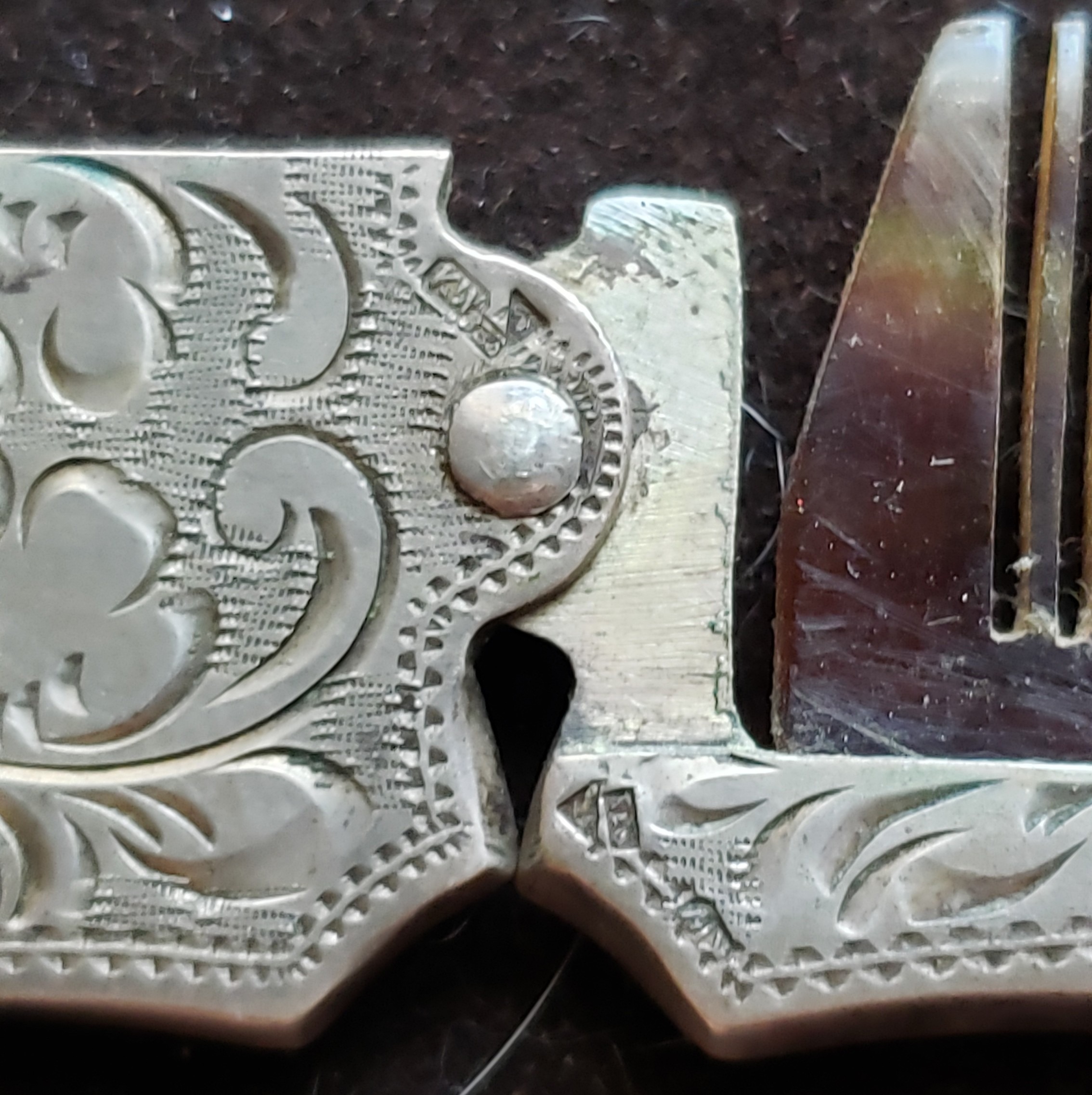 peine plegable de bolsillo antiguo plata grabada carey era victoriana peine plegable de bolsillo antiguo plata grabada carey era victoriana