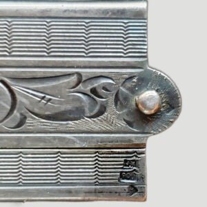Peine de Bolsillo Plegable Antiguo Plata Mexicana .900 Carey J.M. Art Deco