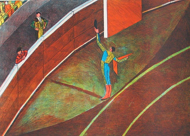 moises zabludovsky serigrafia torero 1990 p/t firmada arte mexicano moises zabludovsky serigrafia torero 1990 p/t firmada arte mexicano