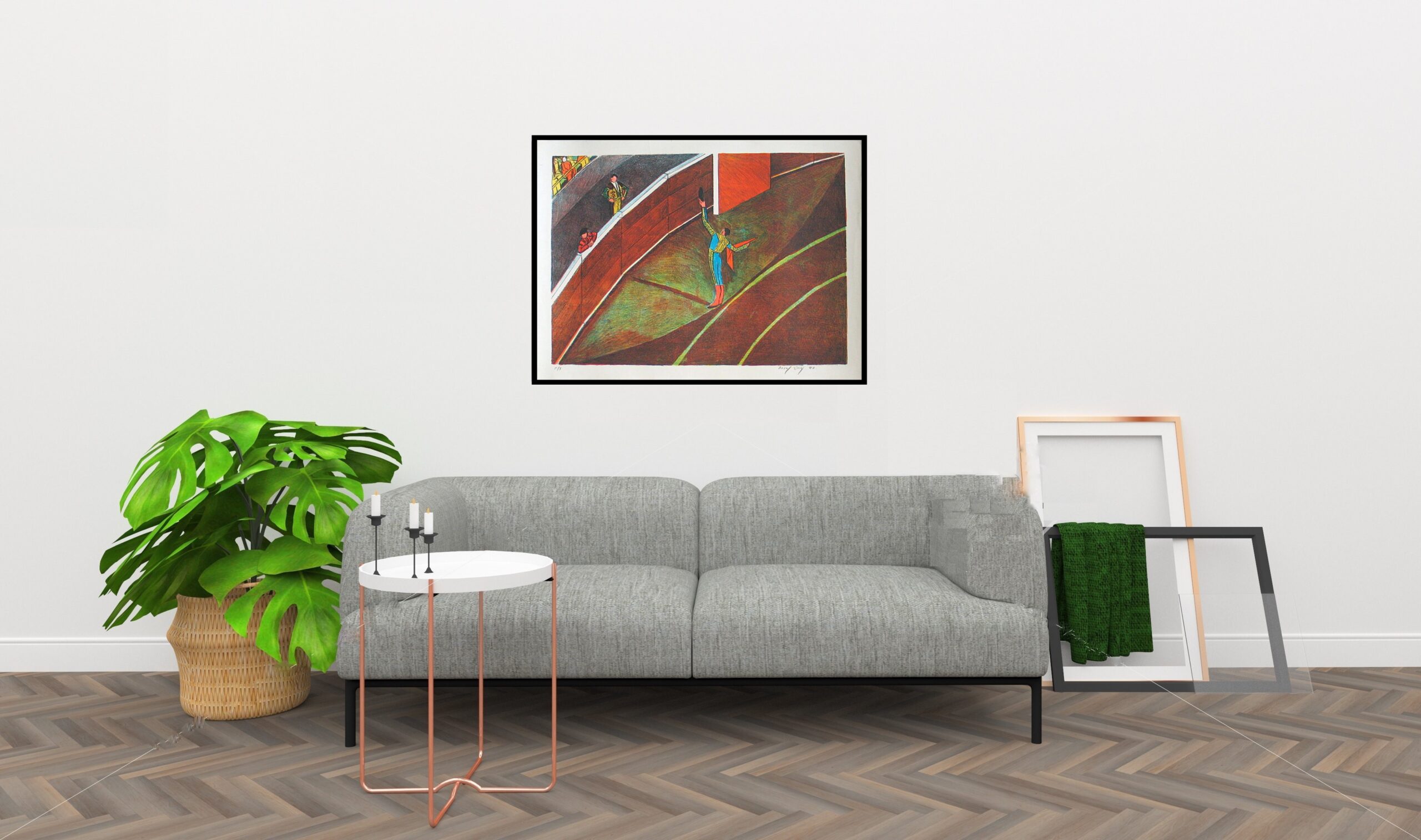 moises zabludovsky serigrafia torero 1990 p/t firmada arte mexicano moises zabludovsky serigrafia torero 1990 p/t firmada arte mexicano