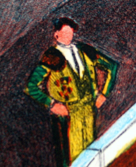 moises zabludovsky serigrafia torero 1990 p/t firmada arte mexicano moises zabludovsky serigrafia torero 1990 p/t firmada arte mexicano