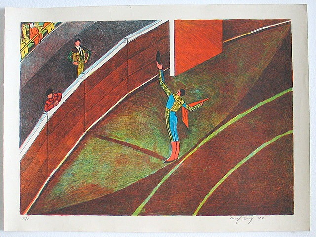 moises zabludovsky serigrafia torero 1990 p/t firmada arte mexicano moises zabludovsky serigrafia torero 1990 p/t firmada arte mexicano