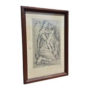 Federico Cantú Grabado al Buril II Mater Amabilis c1950 Firmado Edición Limitada