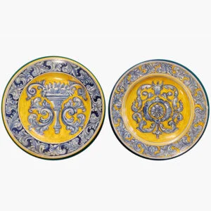 Par de Platos Decorativos Prado Talavera de la Reina España SXX