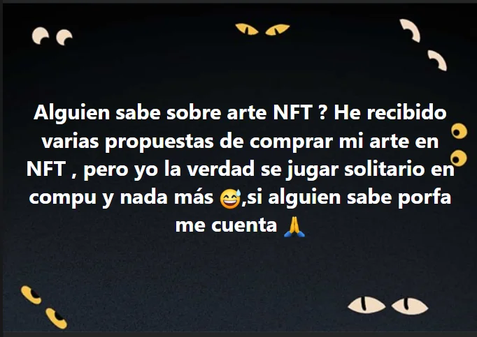 "Your artwork is amazing, can I buy an NFT of it from you?" Be careful; it could be a scam. Screenshot 2023 11 23 101200