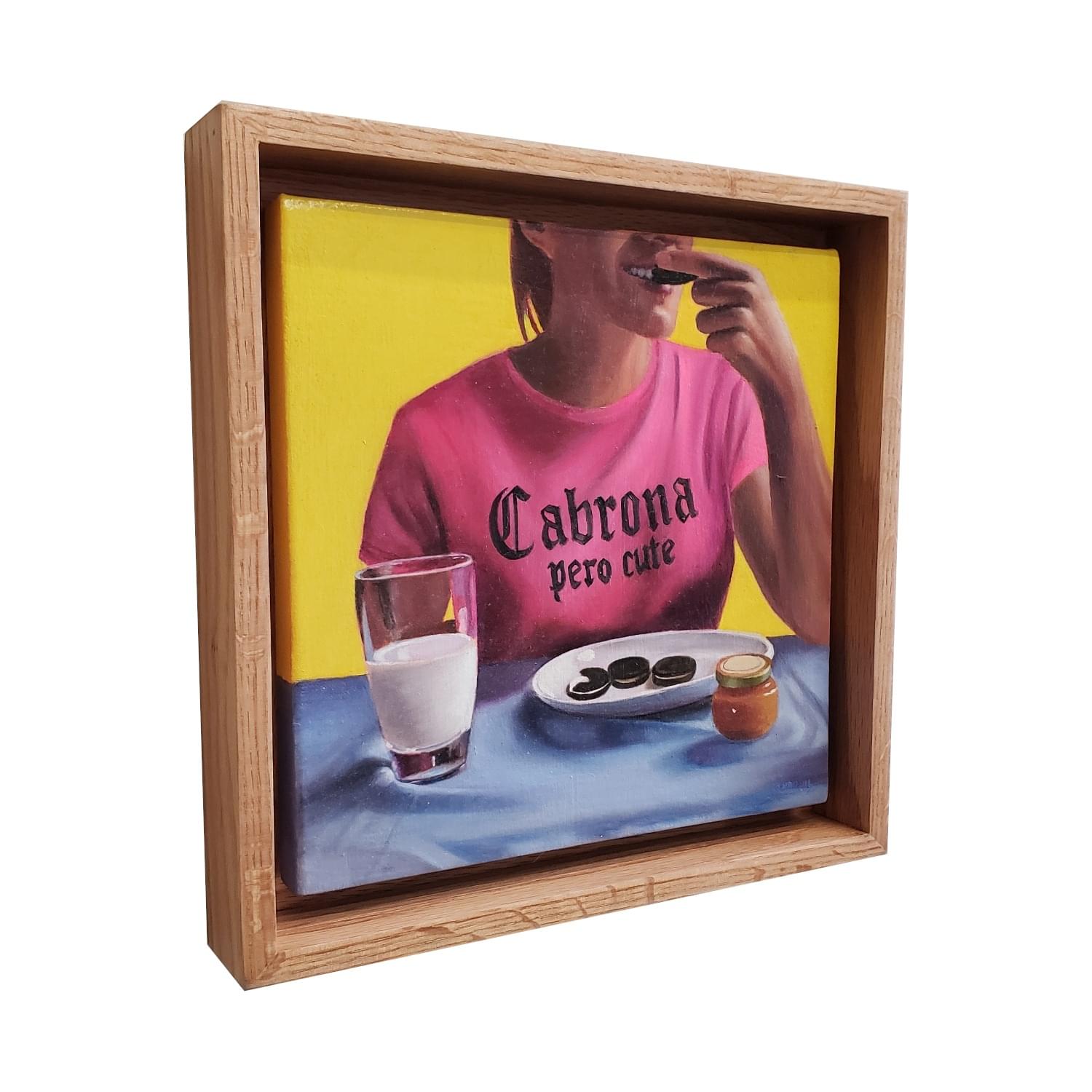 9931 Silvia Torres Oleo en Tela Cabrona pero Cute 2023 Oreos con Leche Contemporáneo