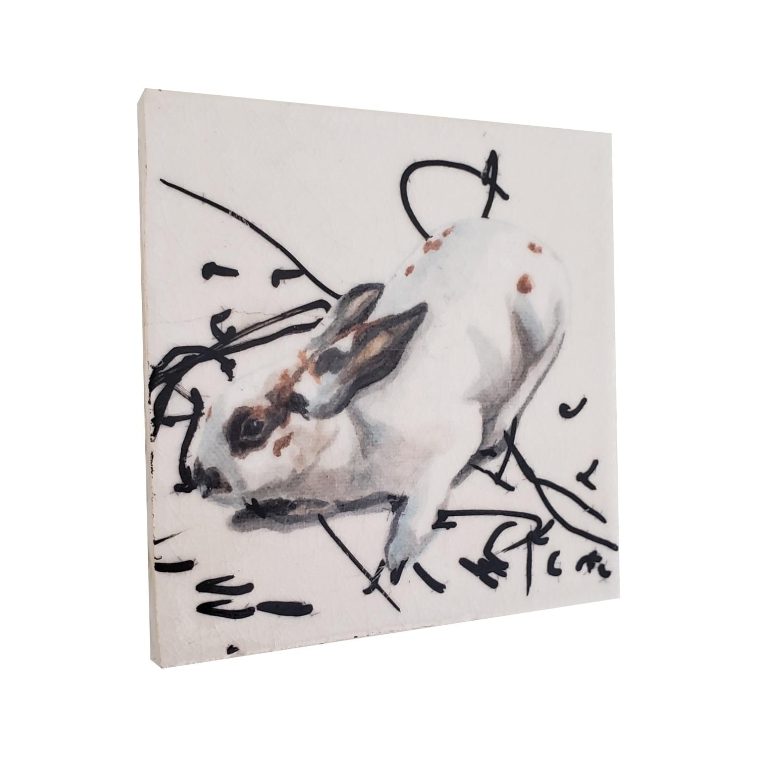 9935 Sofía Eduviges Cerámica Sin Título 2019 Conejo Azulejo Artístico