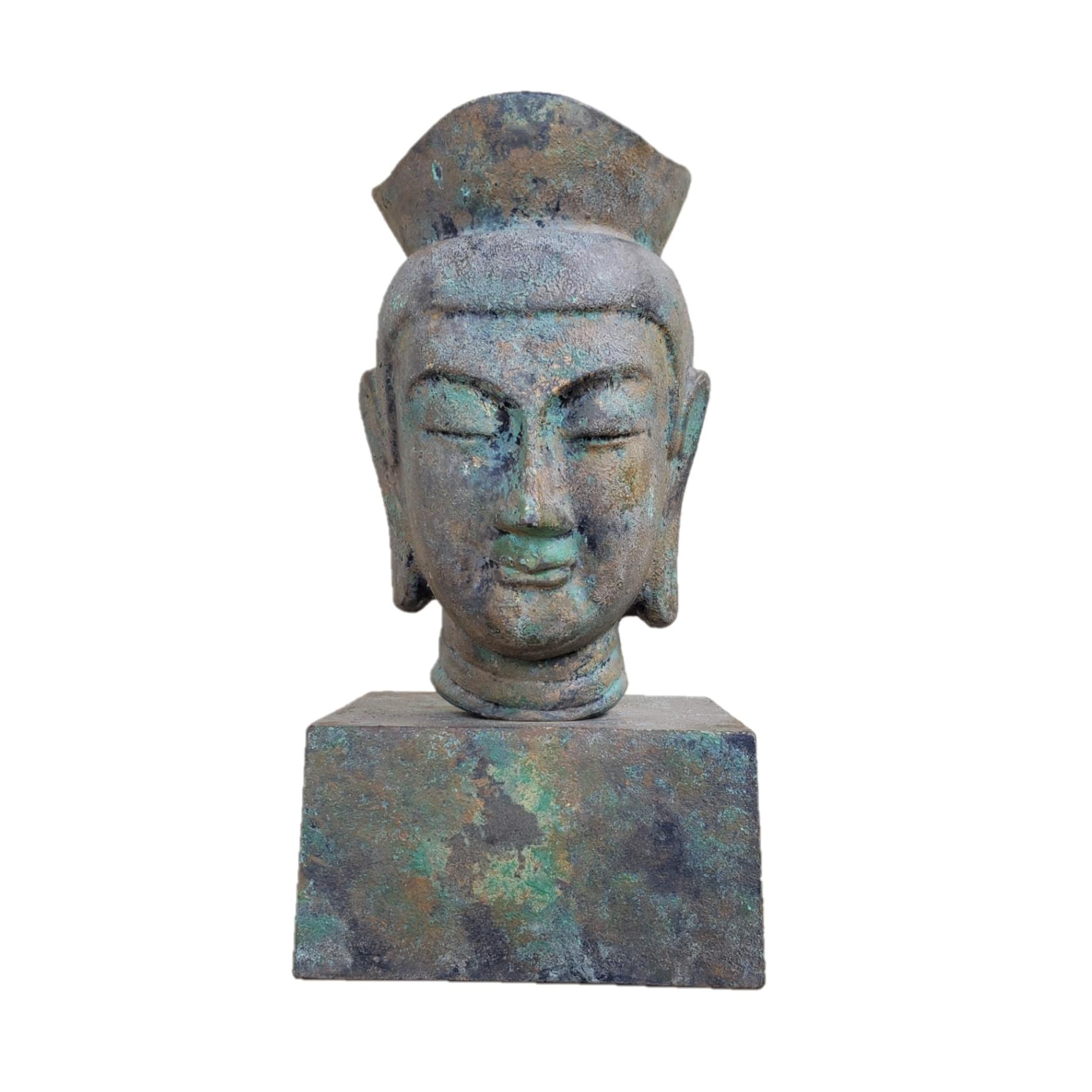 Cabeza de Buda de Bronce Vintage Cabeza de Buda de Bronce Vintage