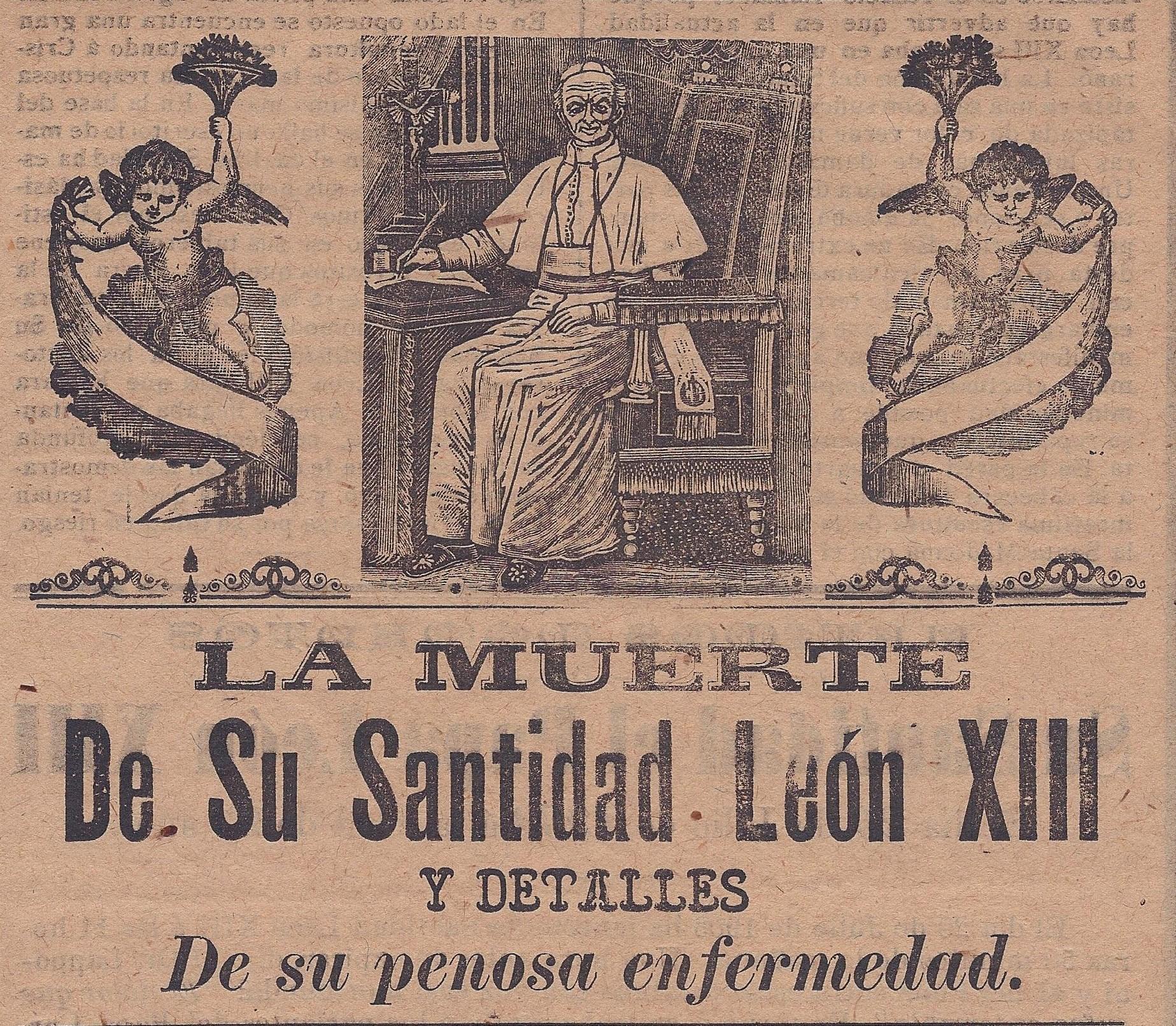 José Guadalupe Posada Volante Muerte del Papa León XIII Jose Guadalupe Posada Volante Muerte del Papa Leon XIII