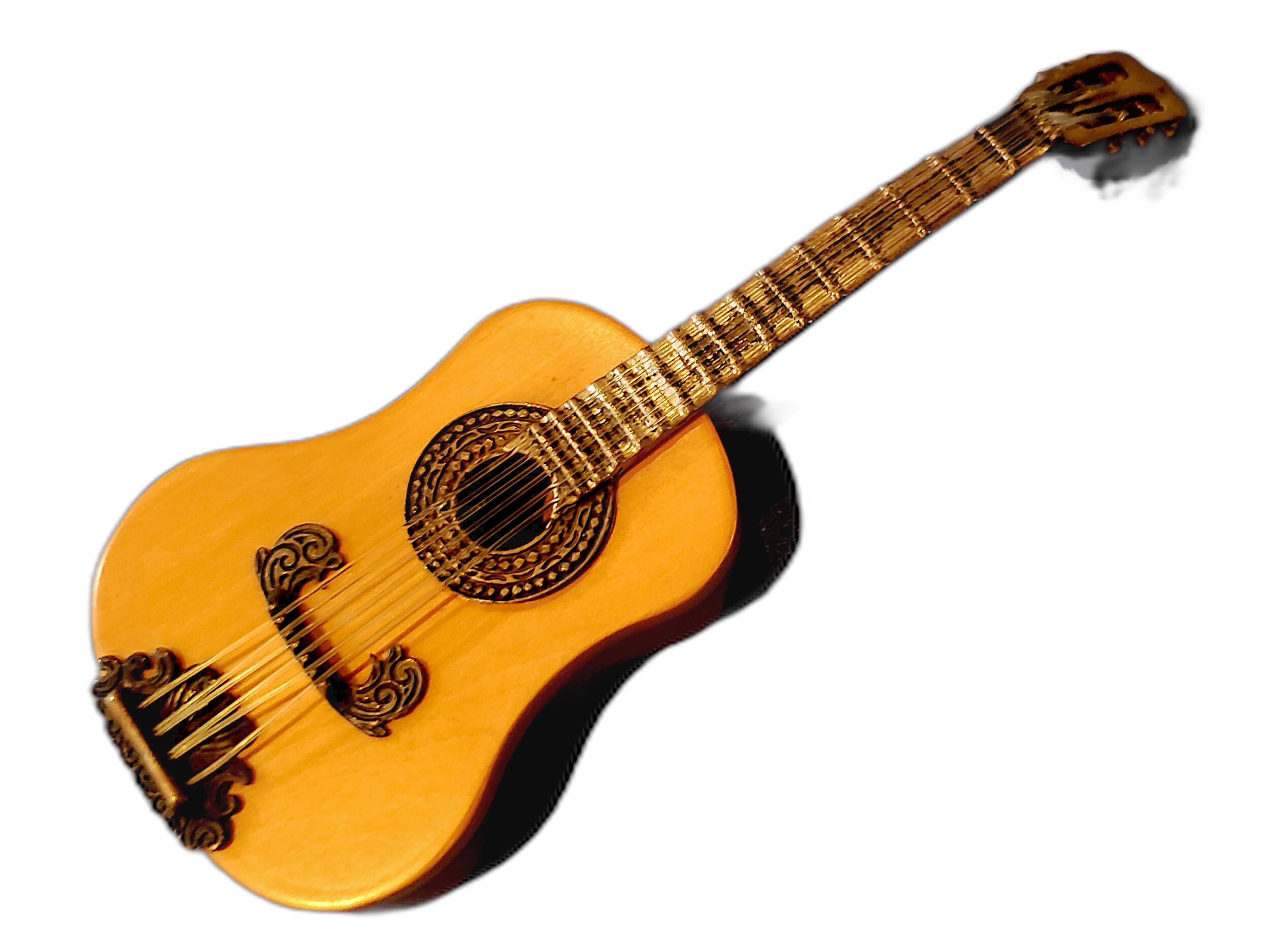 Vintage Sterling Silver Miniature Guitar 925 Mexican Artisan auto draft