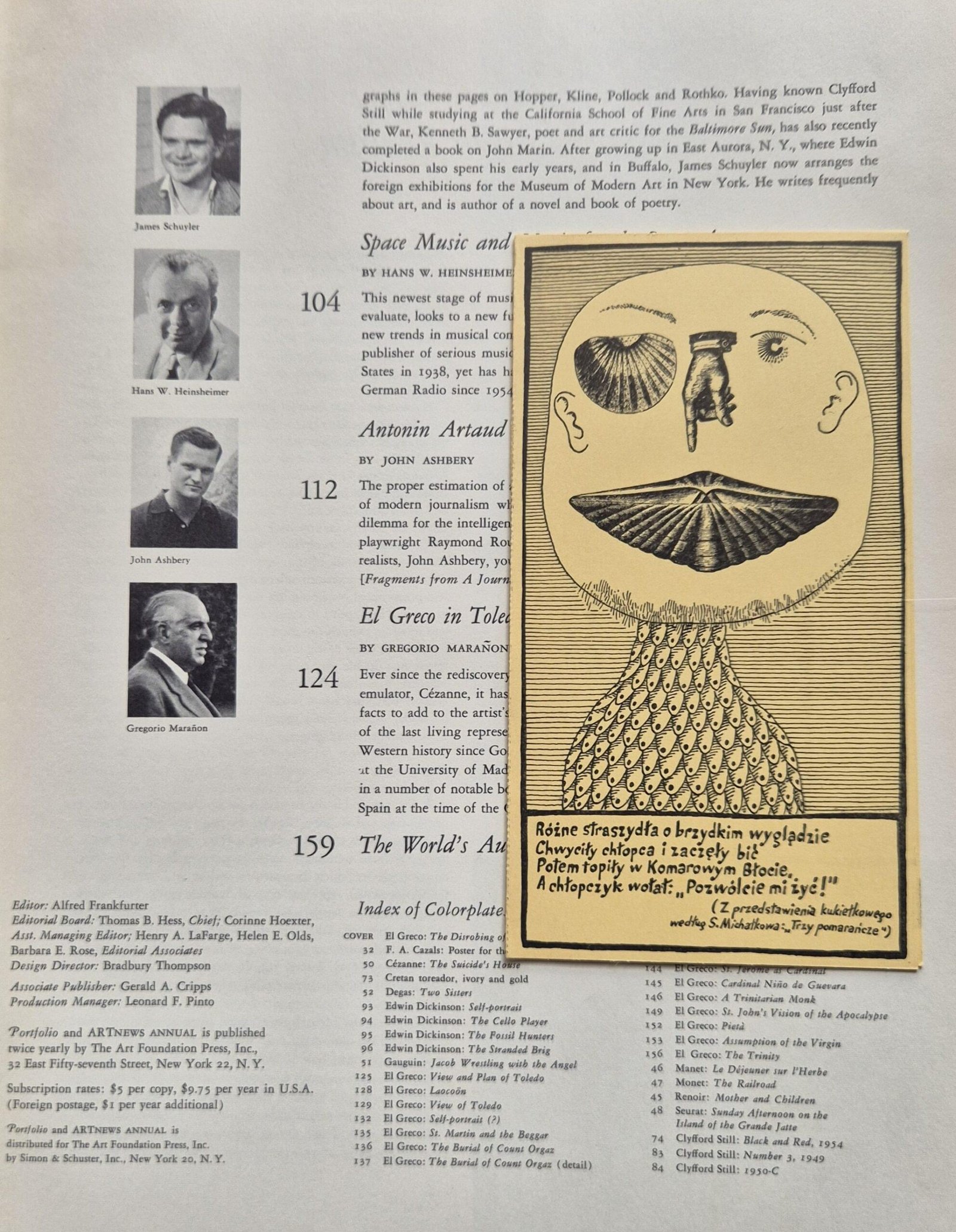 Portfolio ARTNews Annual #2 1960 Art Foundation Press