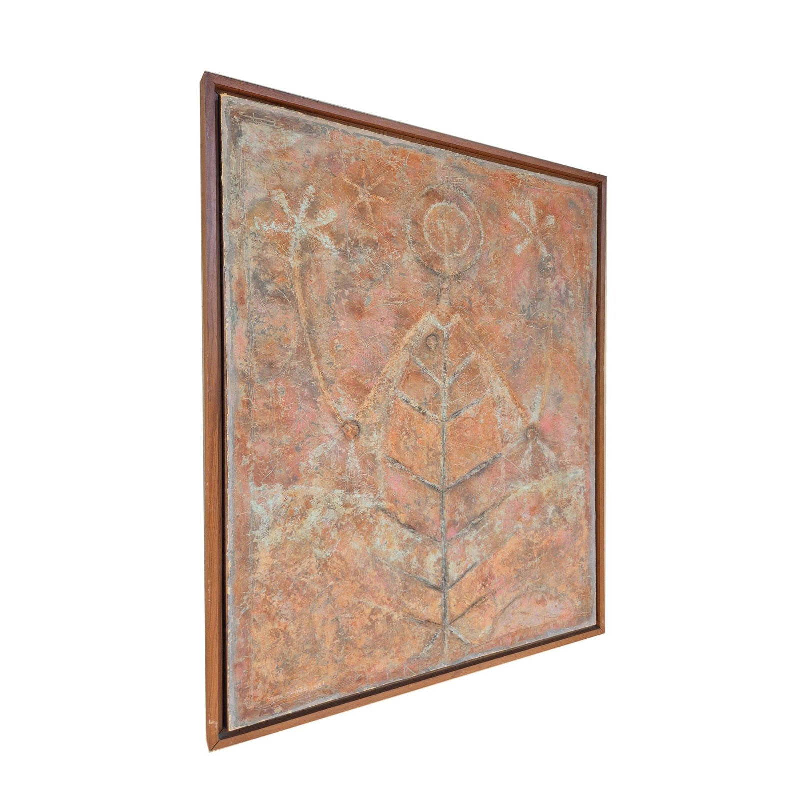 Sylvia Ordoñez 1981 Pintura Original Firmada Abstracto Moderno con Marco